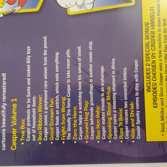 Casper the Friendly Ghost Wendy the Witch Vols. 1 & 2...& 2003 'Casper' 3 DVDs - Picture 5 of 12